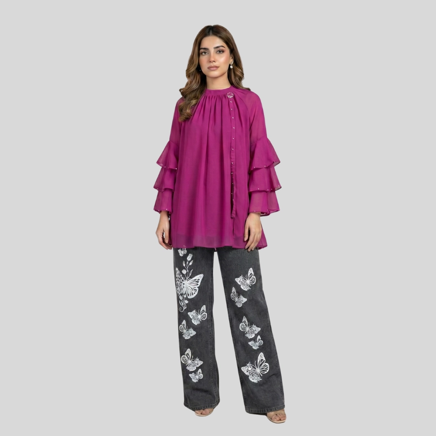 Girls Jeans Plazo Pants