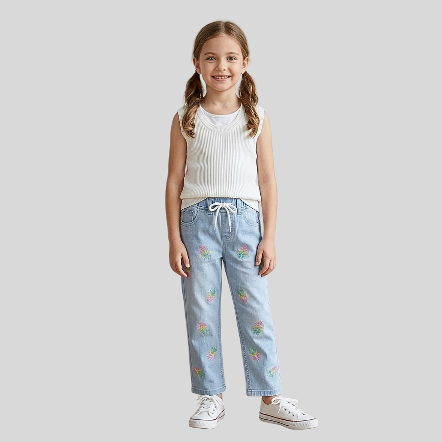 Baby Girl Embroidered Pant